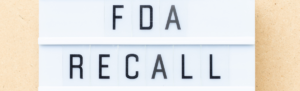 FDA RECALL Sign