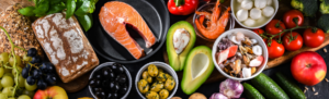 Images of foods associated with a mediterranean diet